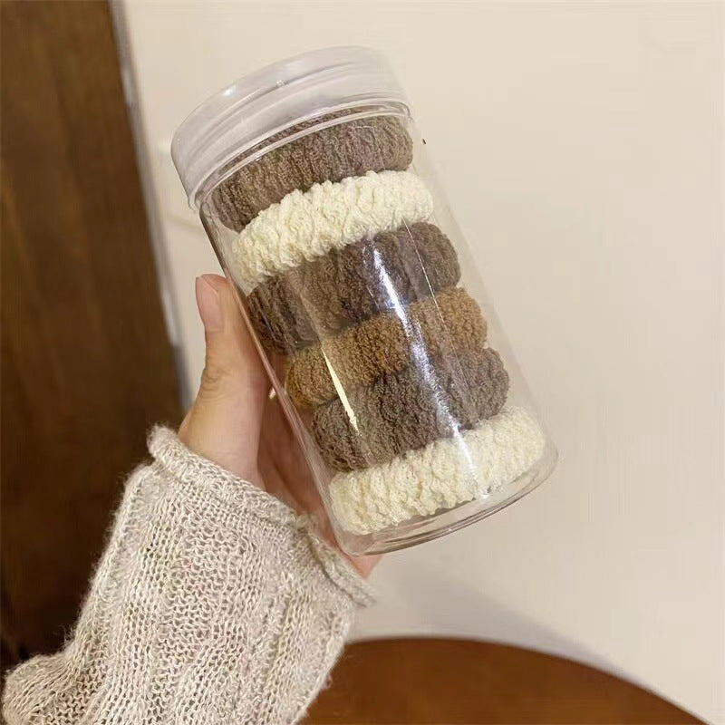 100 rubber bands canned headband macaron rubber band versatile rubber band hair tie rope